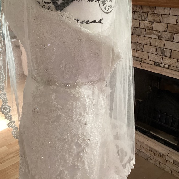 - Jasmine Haute Couture Wedding Gown Dress, sz 8, Silk, Lace, Embroidered … - Picture 4 of 16